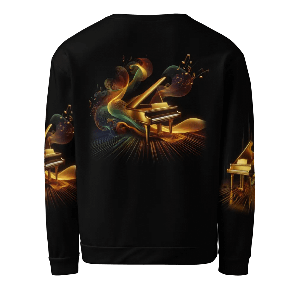 Golden Piano Musical Instrument - All-Over Unisex Sweatshirt #6 product image (2)