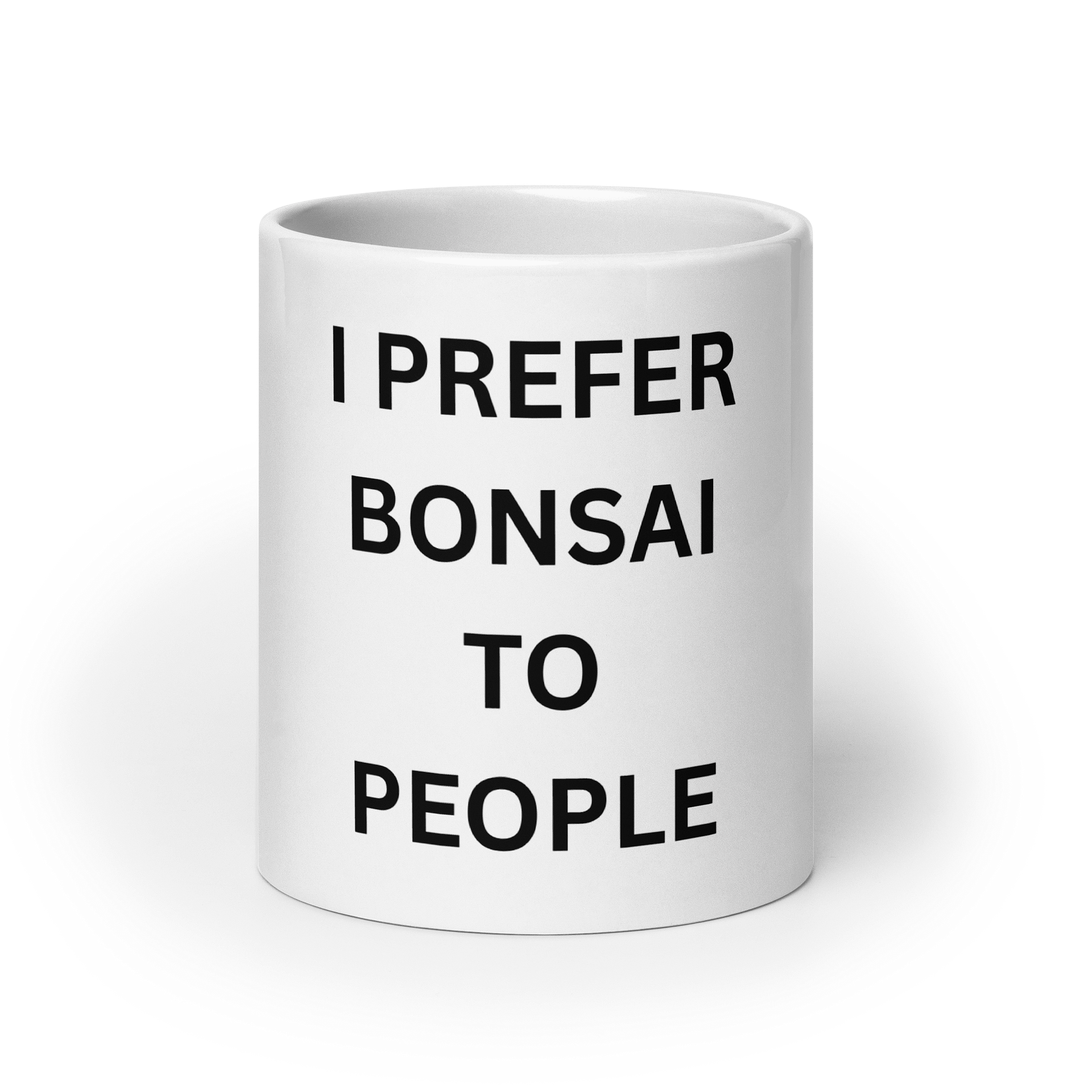 I Prefer Bonsai To People White Mug product image (7)