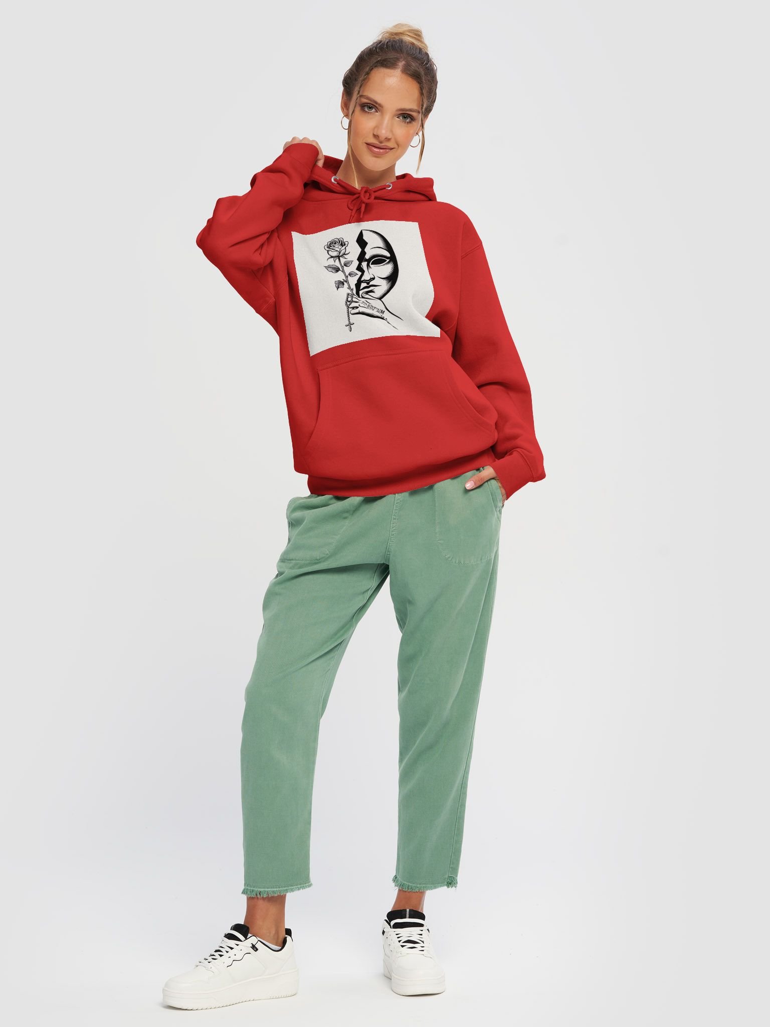 Silentium Est Arma Broken Mask Hoodie product image (9)