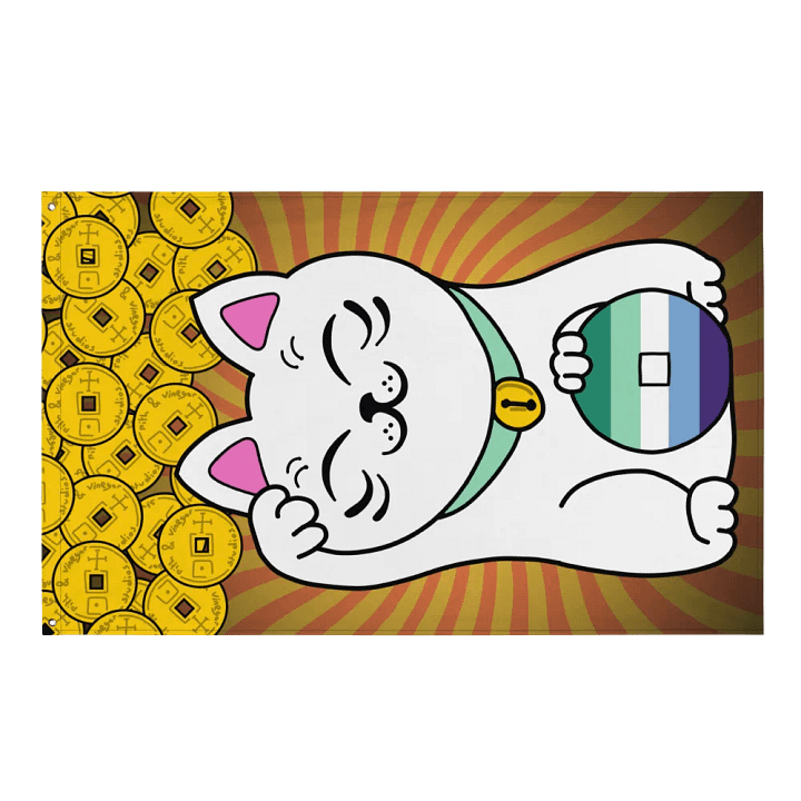 Maneki neko gay man pride flag product image (1)