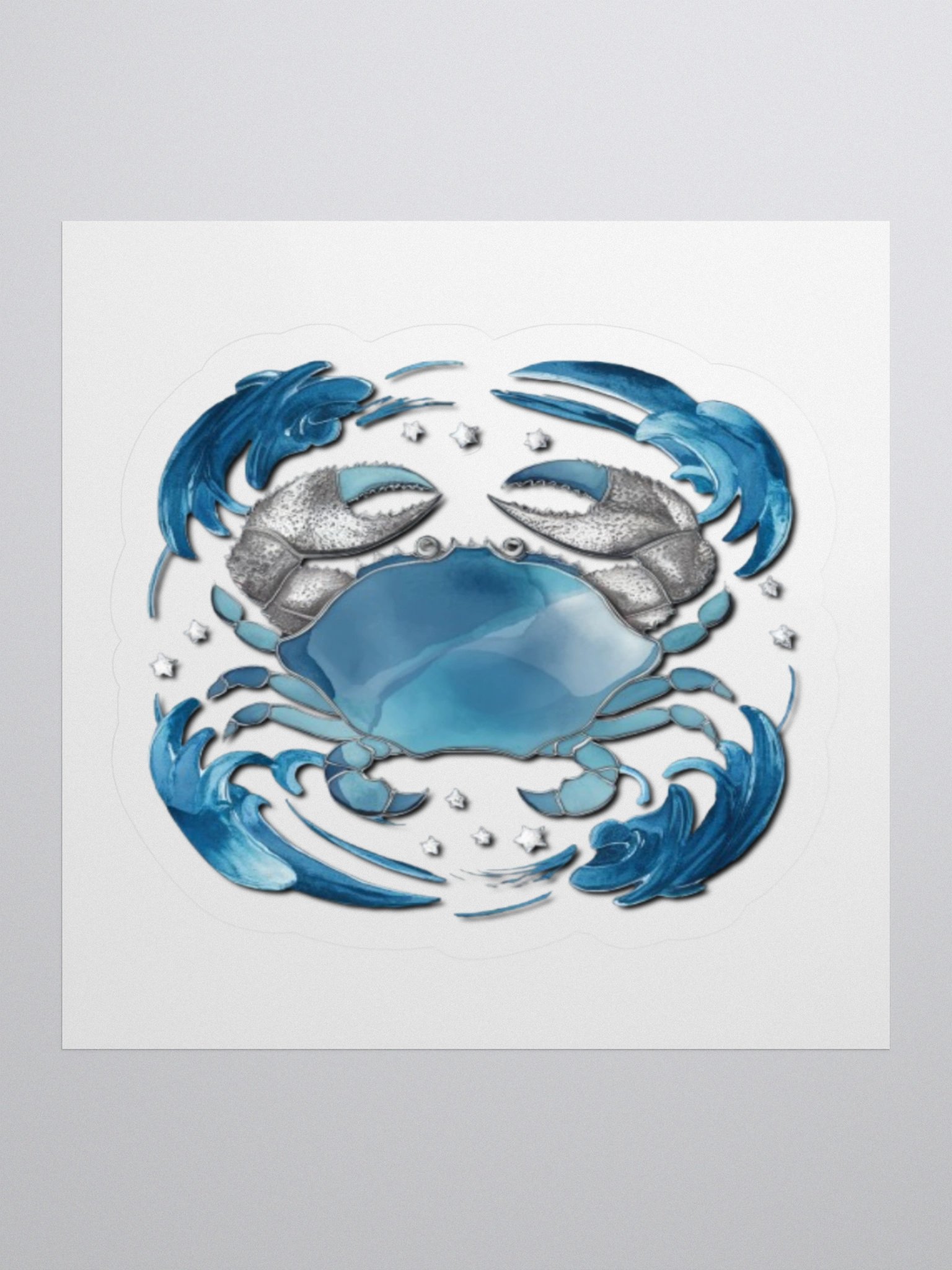 Cancer Zodiac Crab Kiss-Cut Sticker product image (1)