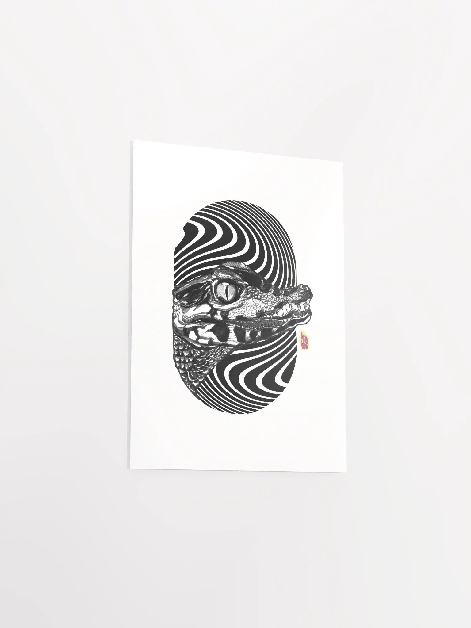 (Canvas) SUMINAGASHI BLACK CROCODILE product image (3)