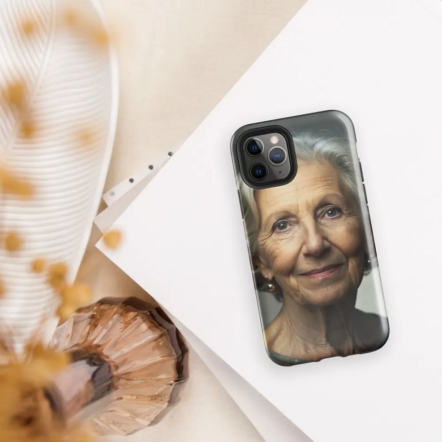 Elegant Older Woman Portrait Phone Case for Enhanced Protection product image (30)
