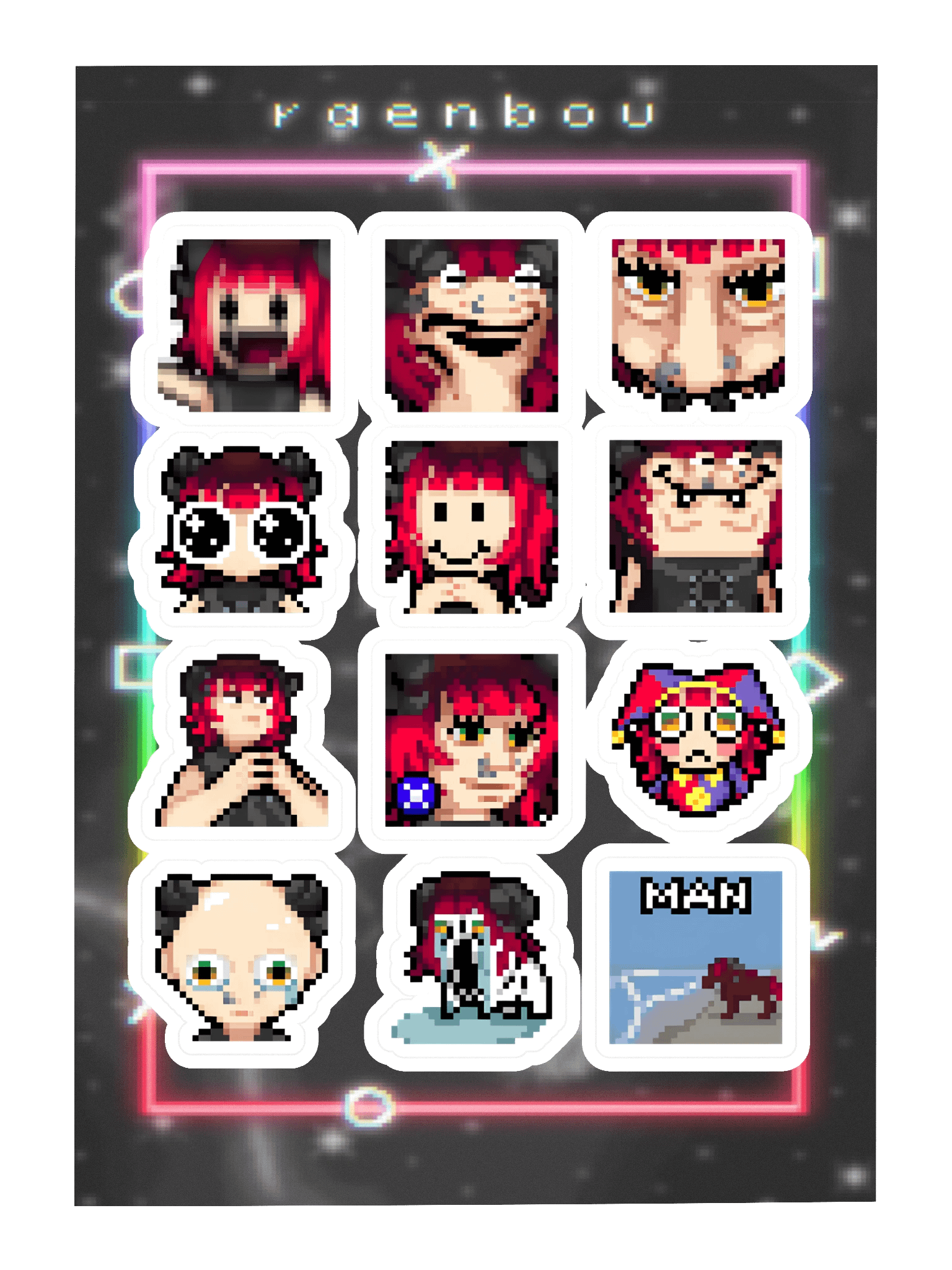 Classic RAENBOU Memes Kiss-Cut Sticker Sheet product image (3)