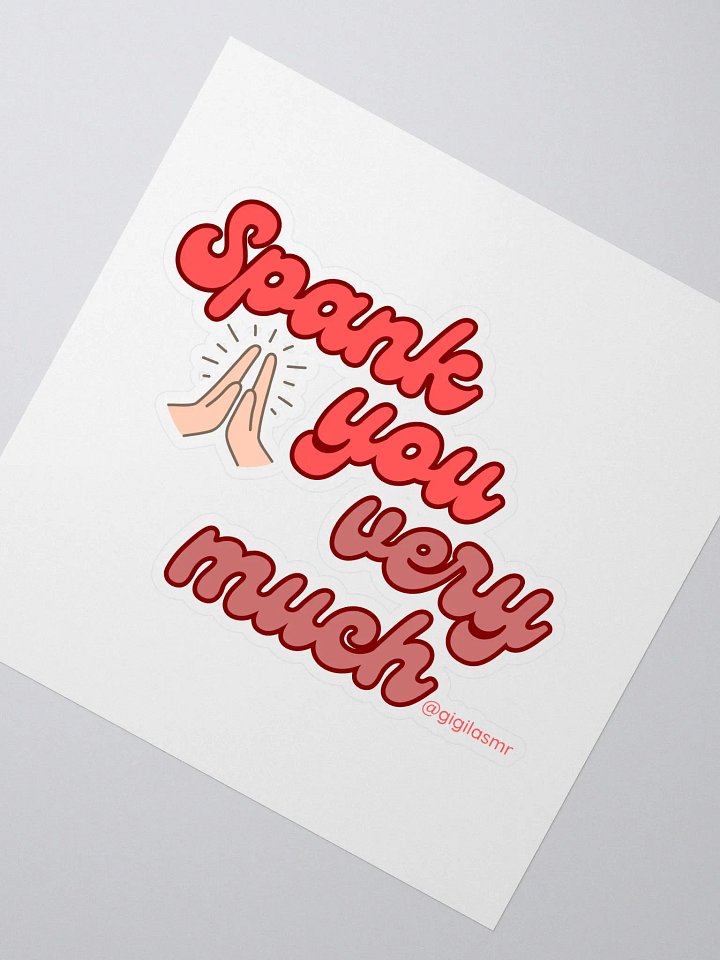 Spank You stickers (transparent) product image (2)