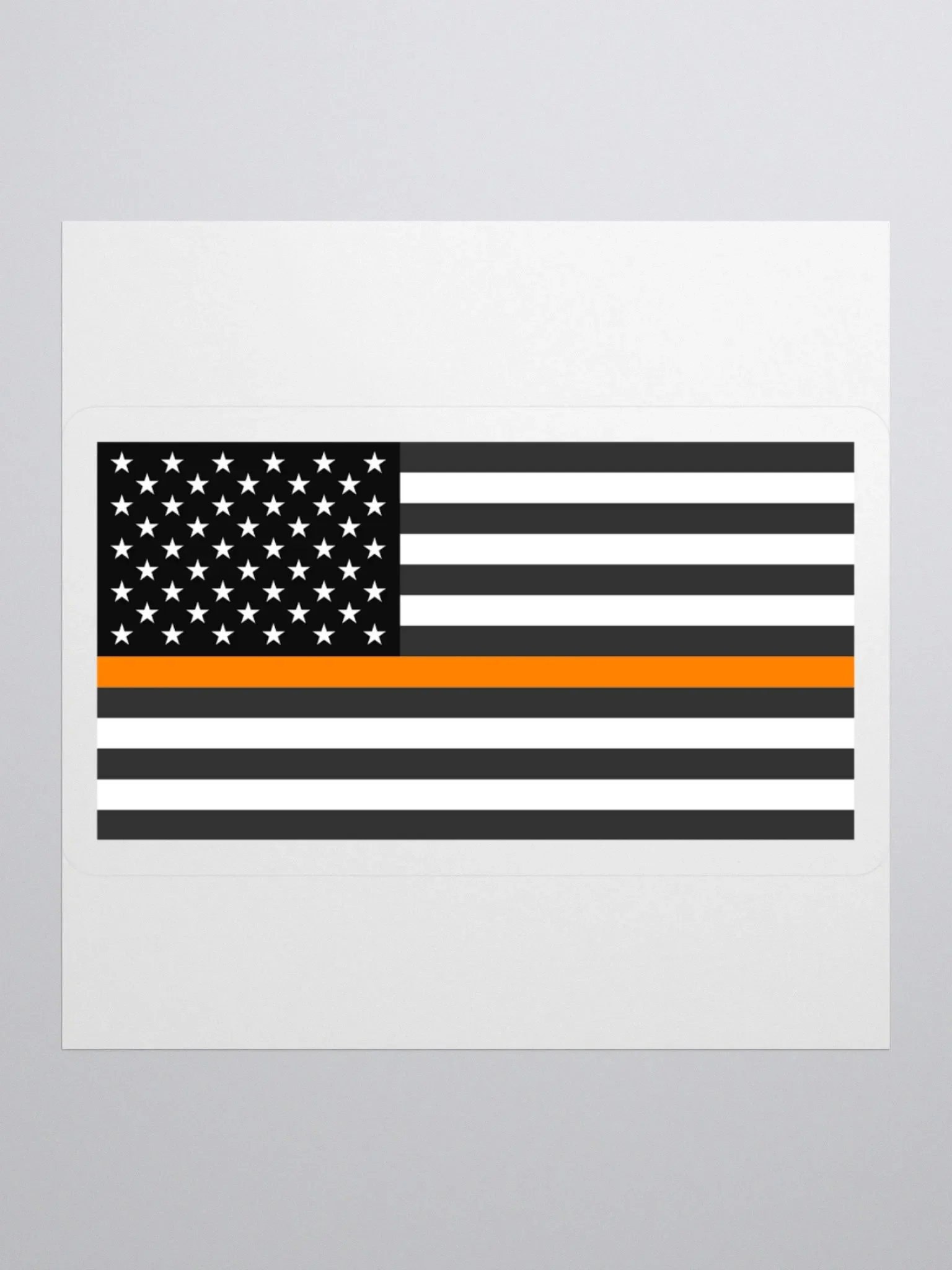 Orange Stripe American Flag Sticker product image (9)