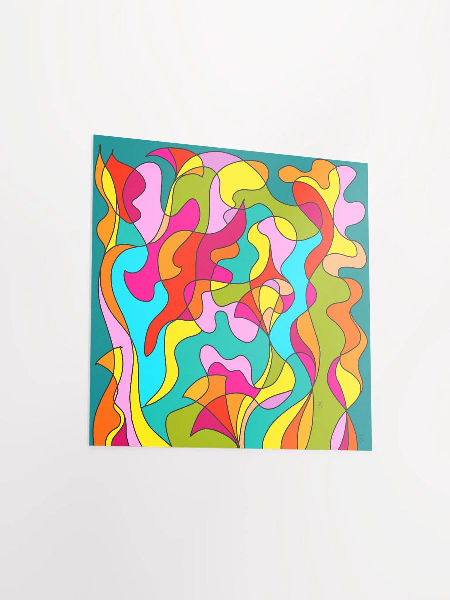Vibrant Interlocking Shapes Poster - Abstract Square No. 6 product image (3)
