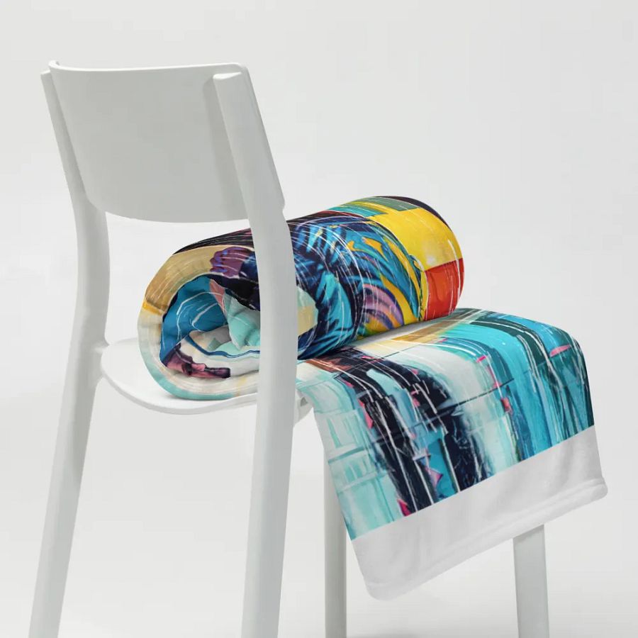 Gay Couple In The Rain – Colorful Two Hearts Throw Blanket product image (8)