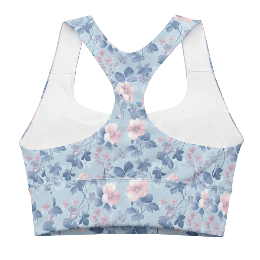 Serene Blue Blossoms Sports Bra product image (4)