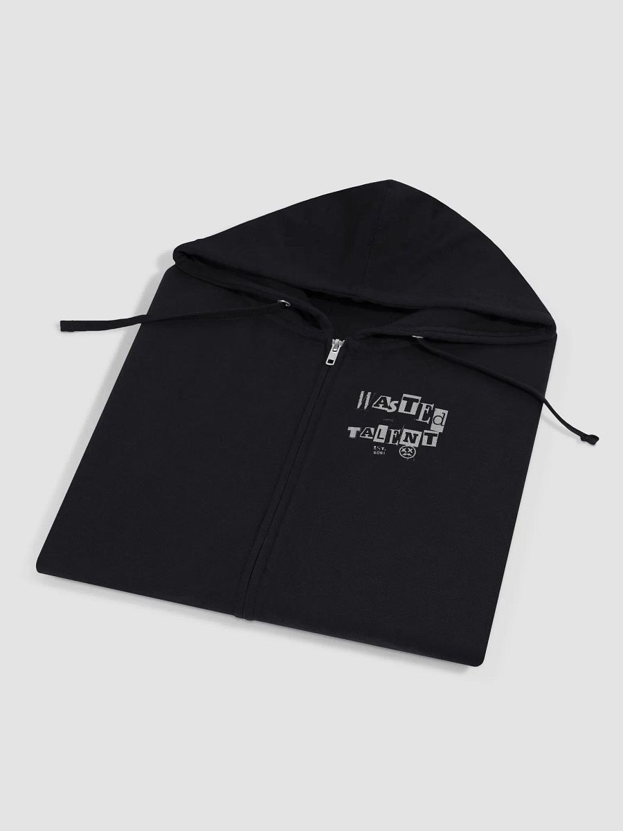 WASTED TALENT OFFICIAL OG Glitch Smiley ZIP Hoodie product image (4)