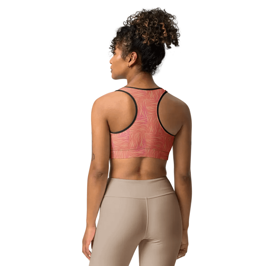 Peach All-Over Print Sports Bra product image (12)