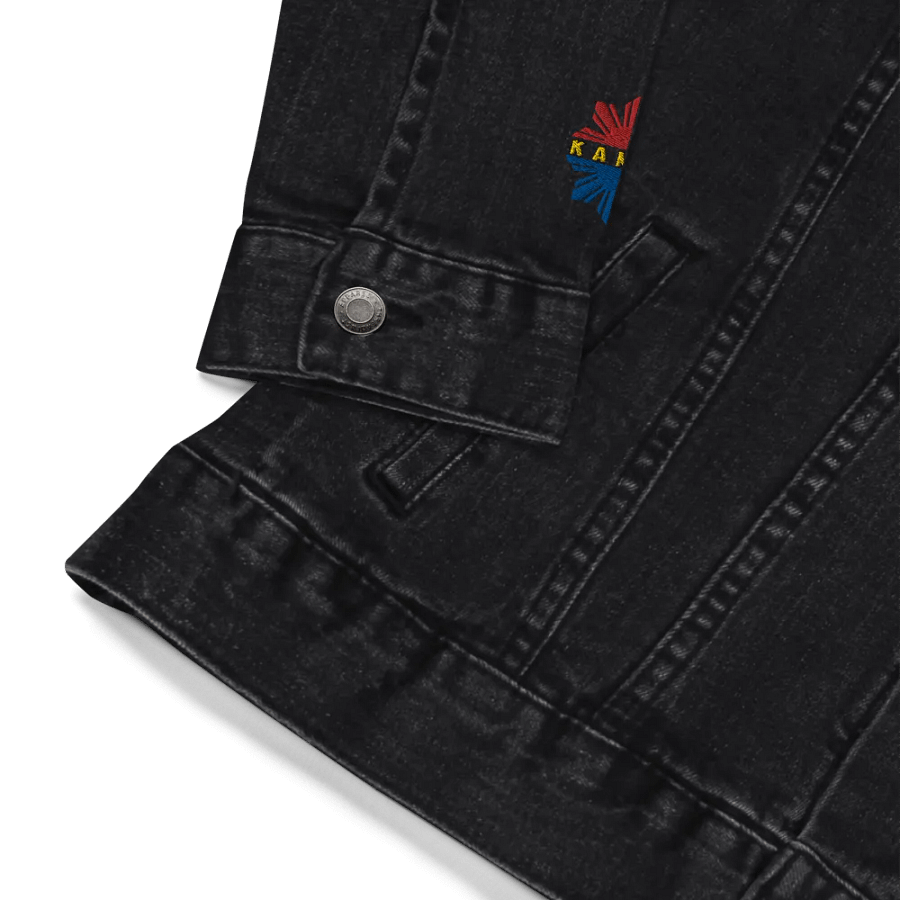 Philippines Flag Sun Denim Jacket with Directional wrist Patches - KALIWA KANAN Left Right product image (4)