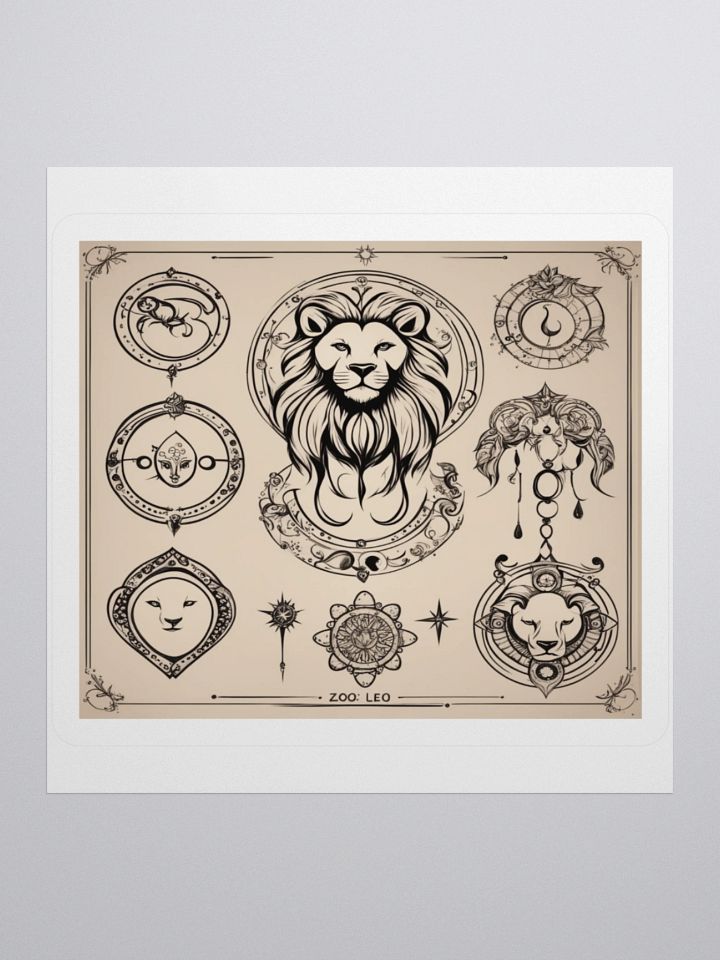 Zodiac Leo Kiss-Cut Sticker product image (3)