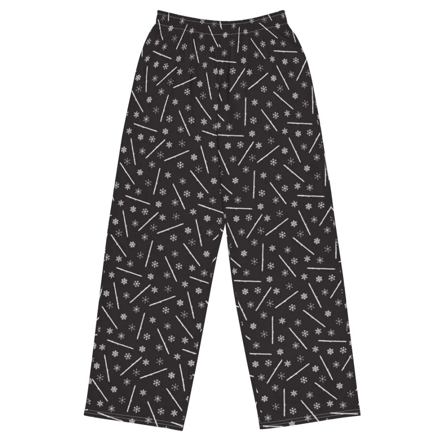 C Flute - Flutes and Snowflakes Unisex Wide-Leg Pajama Pants product image (1)