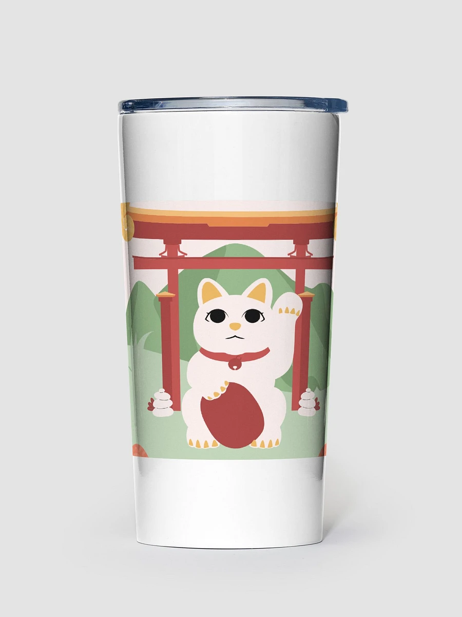 Illustrated Japanese Maneki Lucky Cat Acrylic Tumbler product image (1)