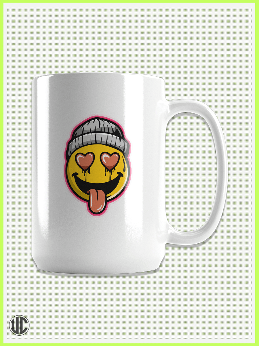 No Filter Smiley – 15 oz Ceramic Mug by UnkoCon product image (1)