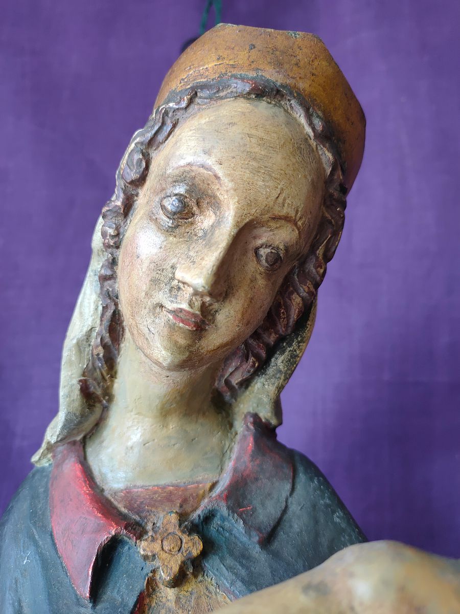 Estátua de Nossa Senhora com Menino Jesus - Arte Sacra Exclusiva do Século XVIII product image (6)