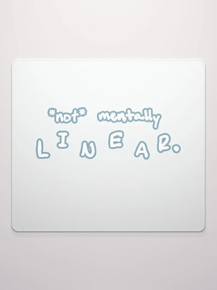 *not* mentally linear (lined design, #709AAF) mouse pad product image (2)
