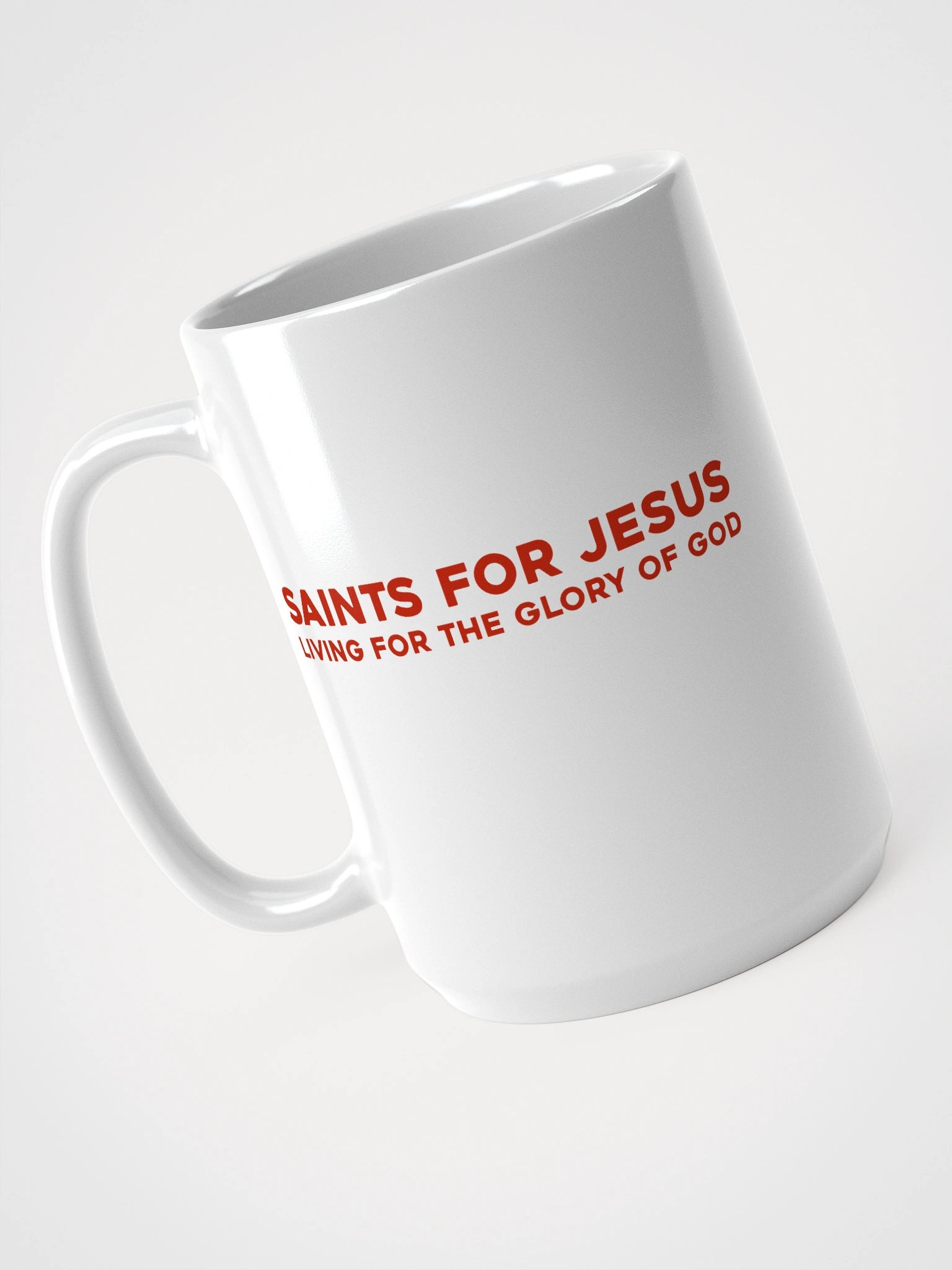 Saints For Jesus | The Gospel White Glossy Mug product image (4)
