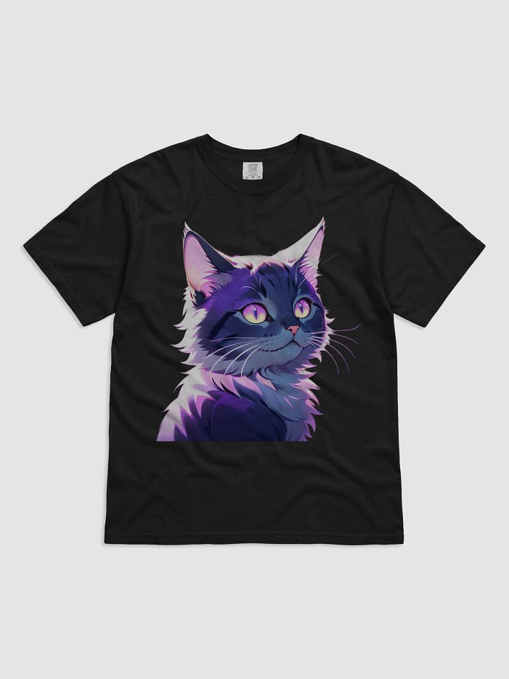 Glowing Purple Cat / Neon Feline Vision T-Shirt product image (1)