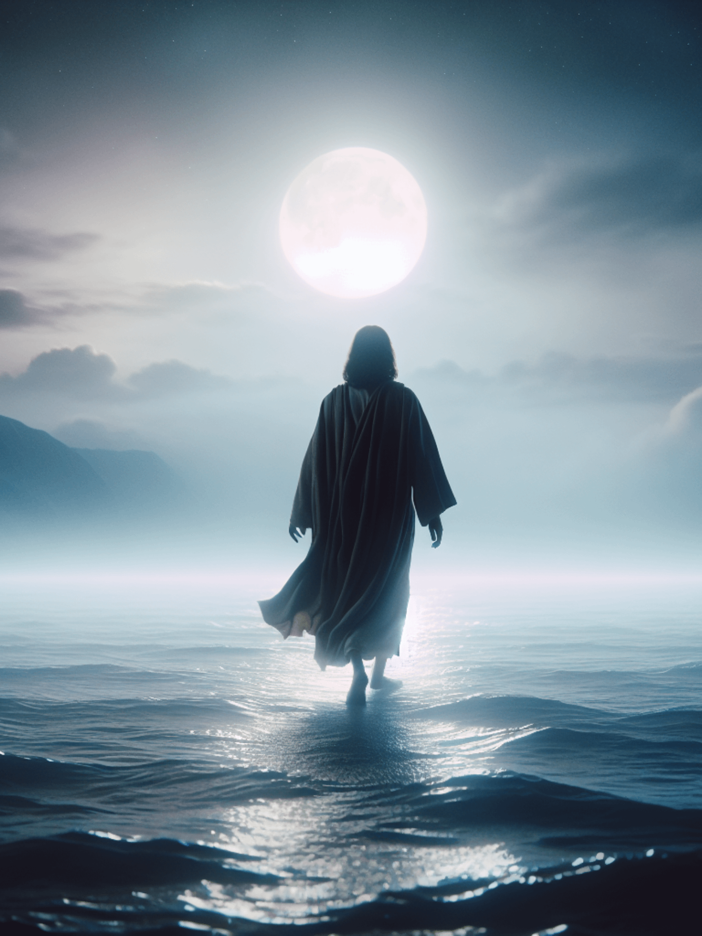 Walking on Water - Hidden Meaning Behind the Miracle | Inspirational Christian Digital Art | Matthew 14:22 Meaning product image (1)