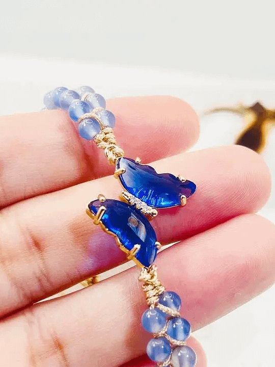Blue Lace Agate Butterfly Bracelet product image (2)