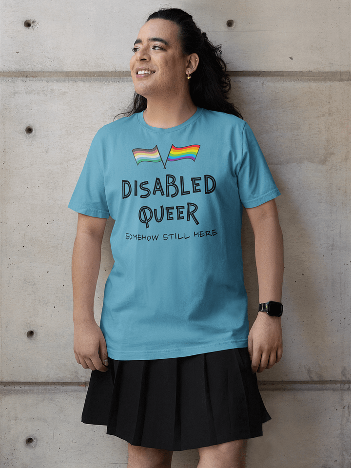 Disabled Queer Still Here supersoft t-shirt product image (1)