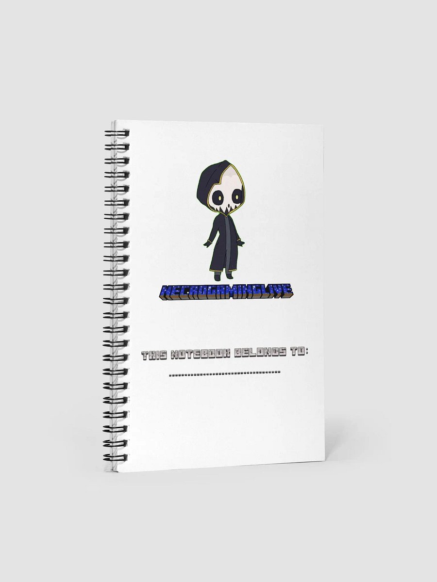 NecroGamingLIVE Lined Spiral White Notebook product image (2)