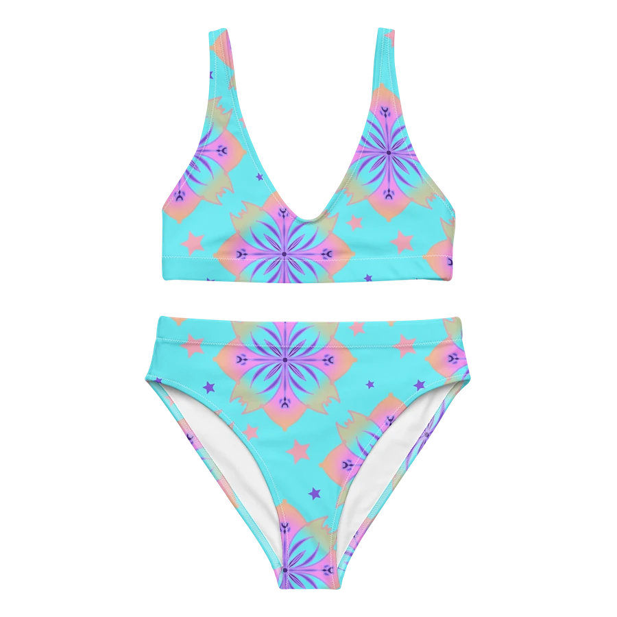 Pretty Pastel Bow Pattern High Waisted Bikini product image (9)