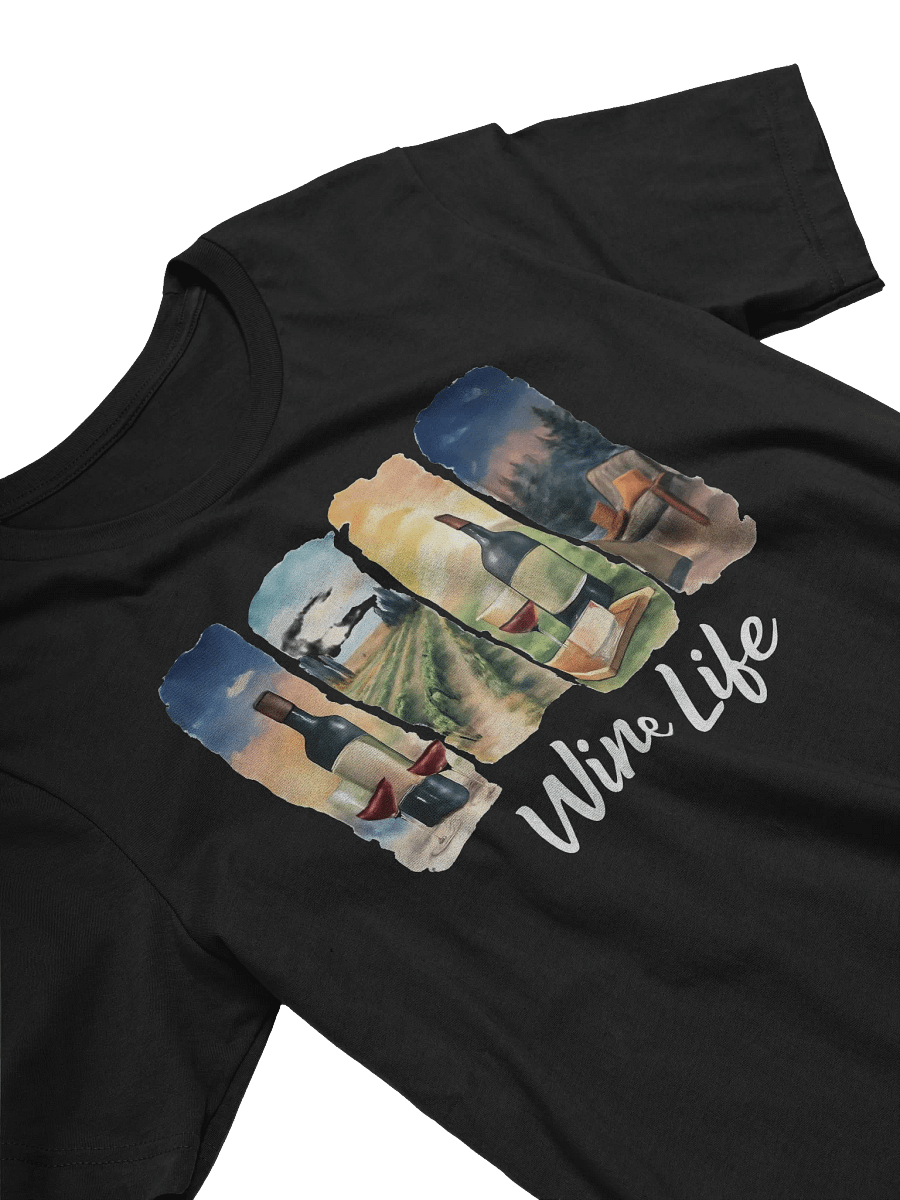 Embrace the Wine Life: Artistic Watercolor T-Shirt - Your Perfect Wine Life Outfit product image (4)