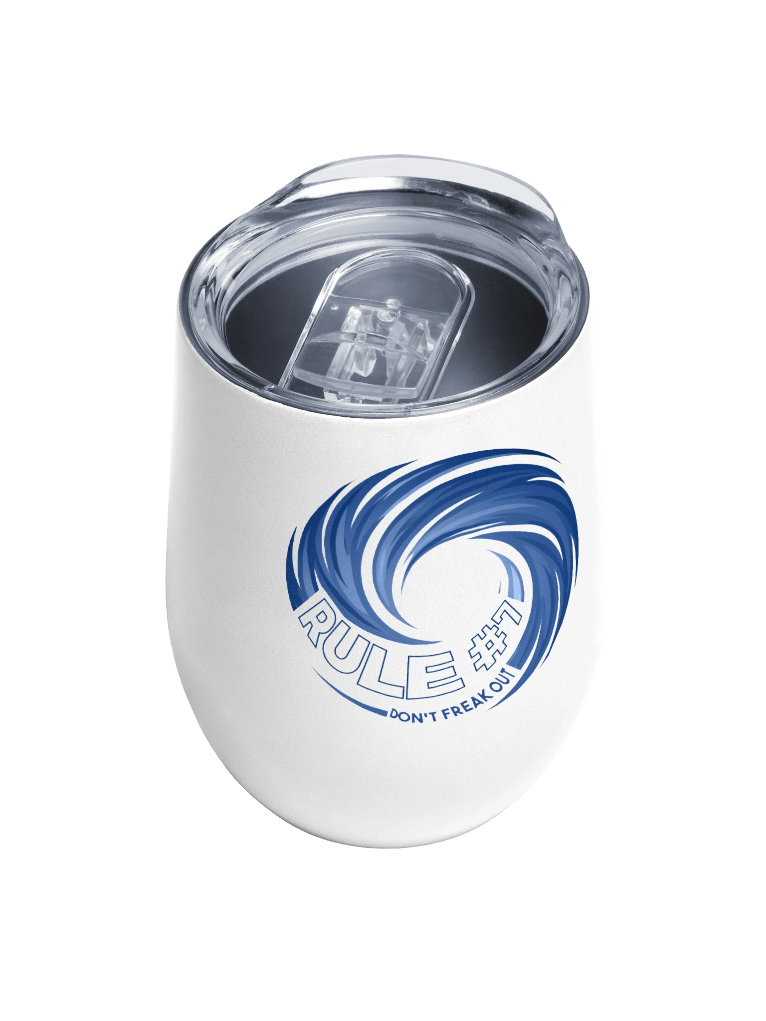 Rule #7 Wine Tumbler Blue and White product image (4)