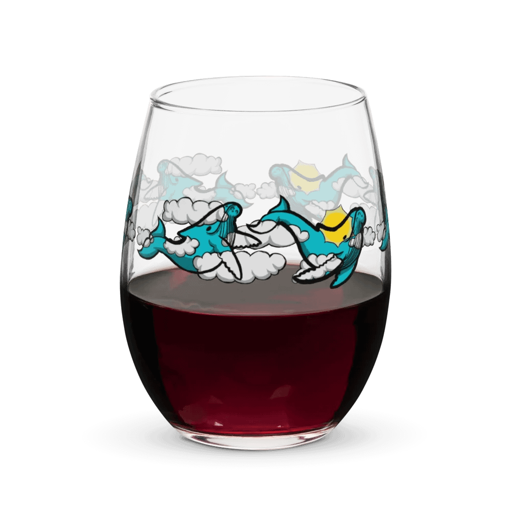 sky humpback whale stemless wine glass product image (5)