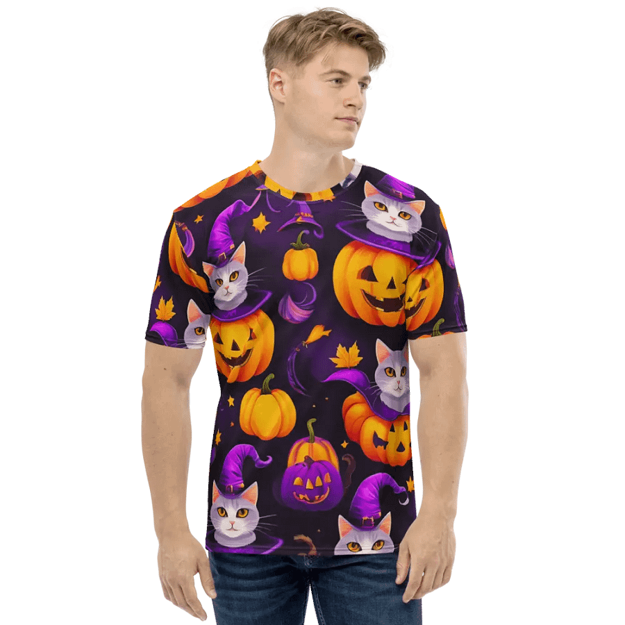 Cats Pumpkin Charade T Shirt product image (4)