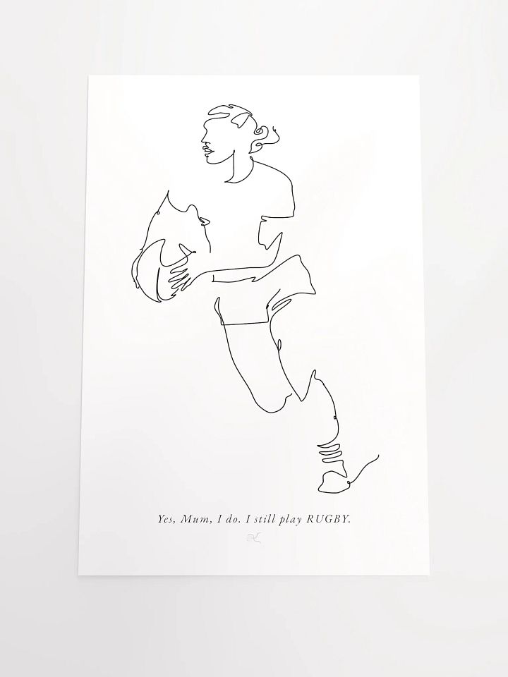 Women Rugby Poster <3 hard Runs #2 product image (1)