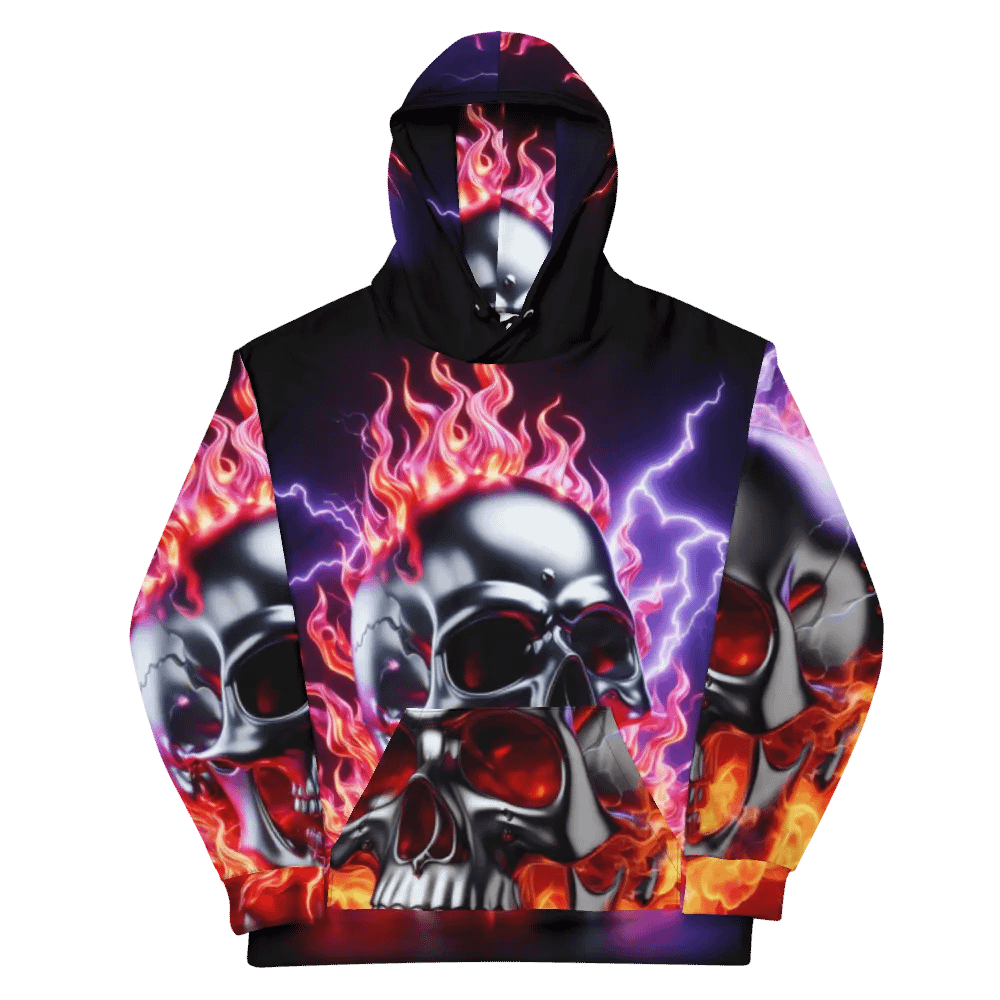 All-Over Recycled Clothing - Unisex Skull Hoodie #18 product image (11)