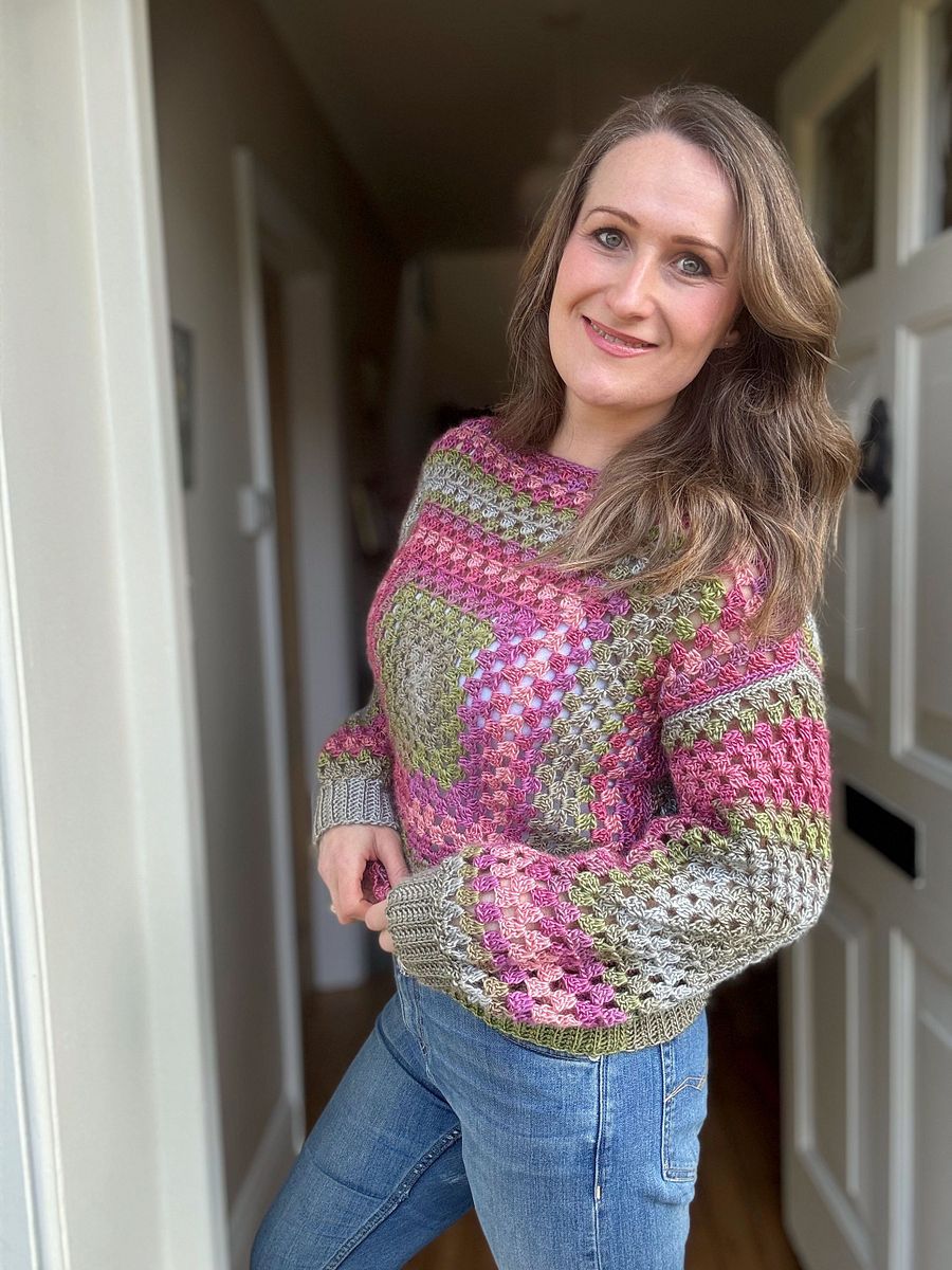 Crochet Granny Square Sweater Pattern Pdf Size Xs-5X (30-62" Chest) / Easy Crochet Pullover Pattern product image (6)