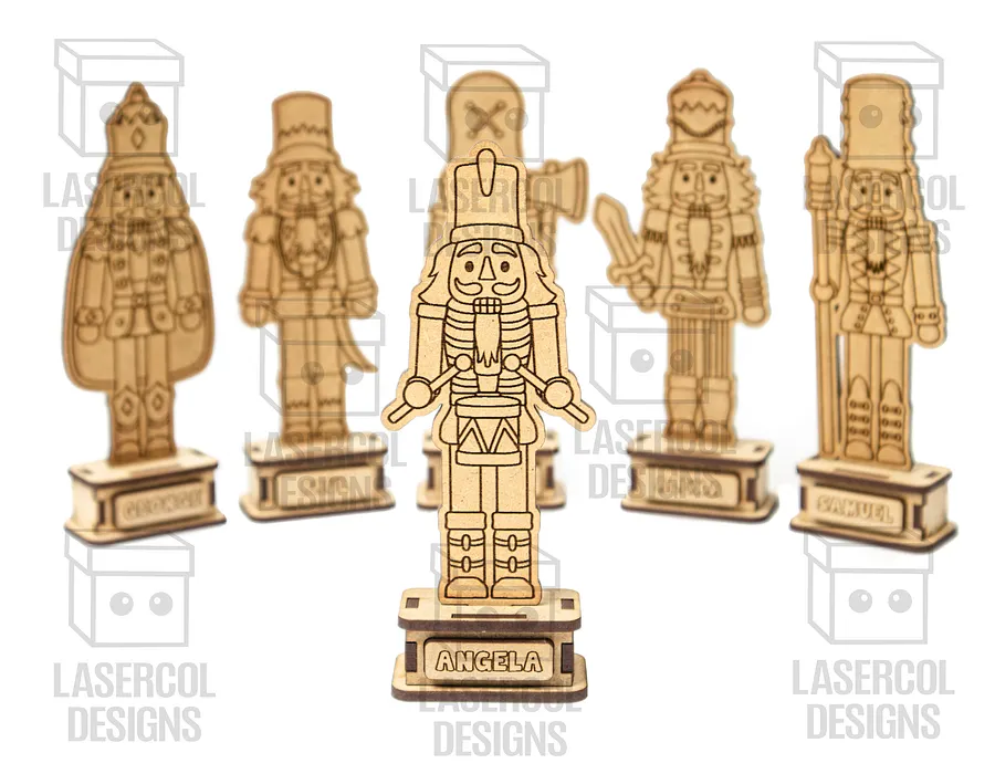 Nutcracker Set (2 Sizes, 6 Styles) - Christmas Gift - Laser Cut Files product image (9)
