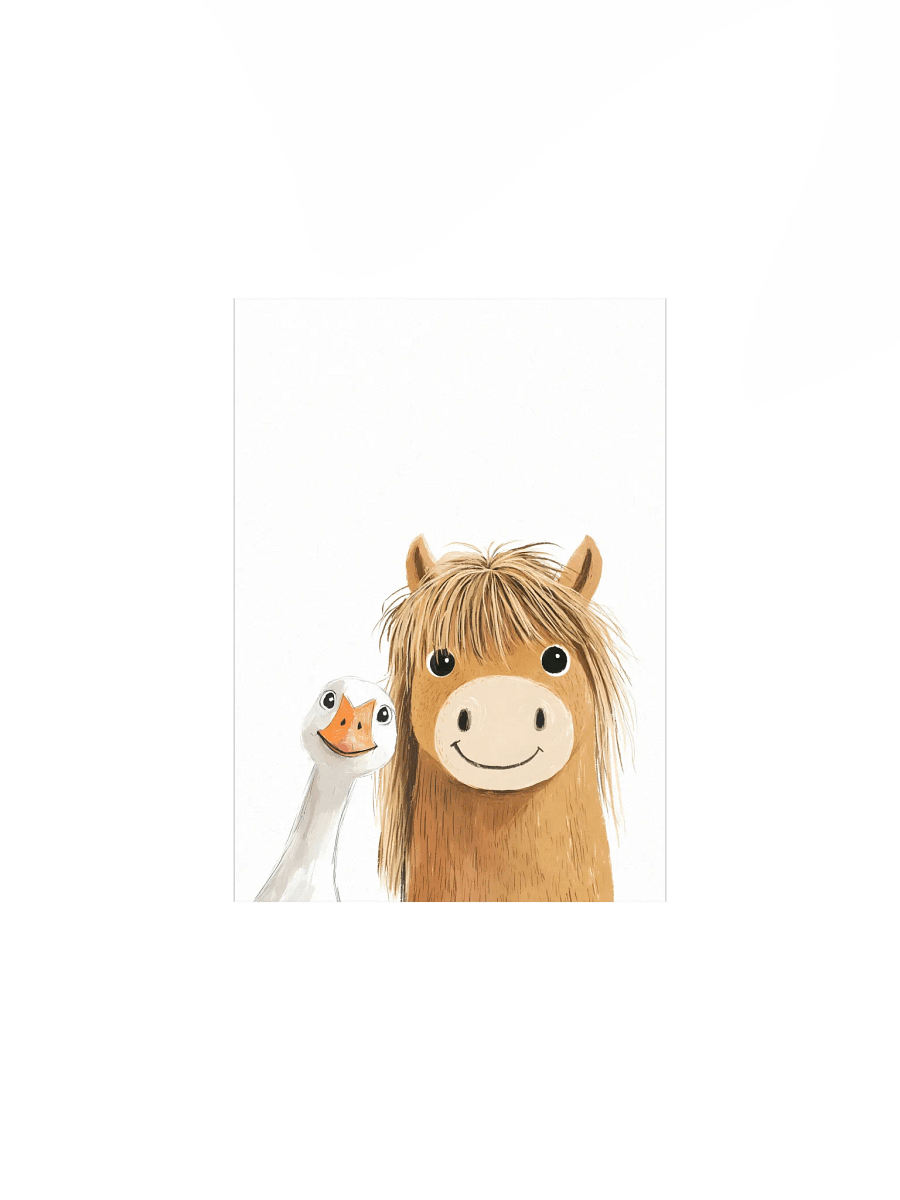 Horse and Goose Farm Nursery Print product image (2)