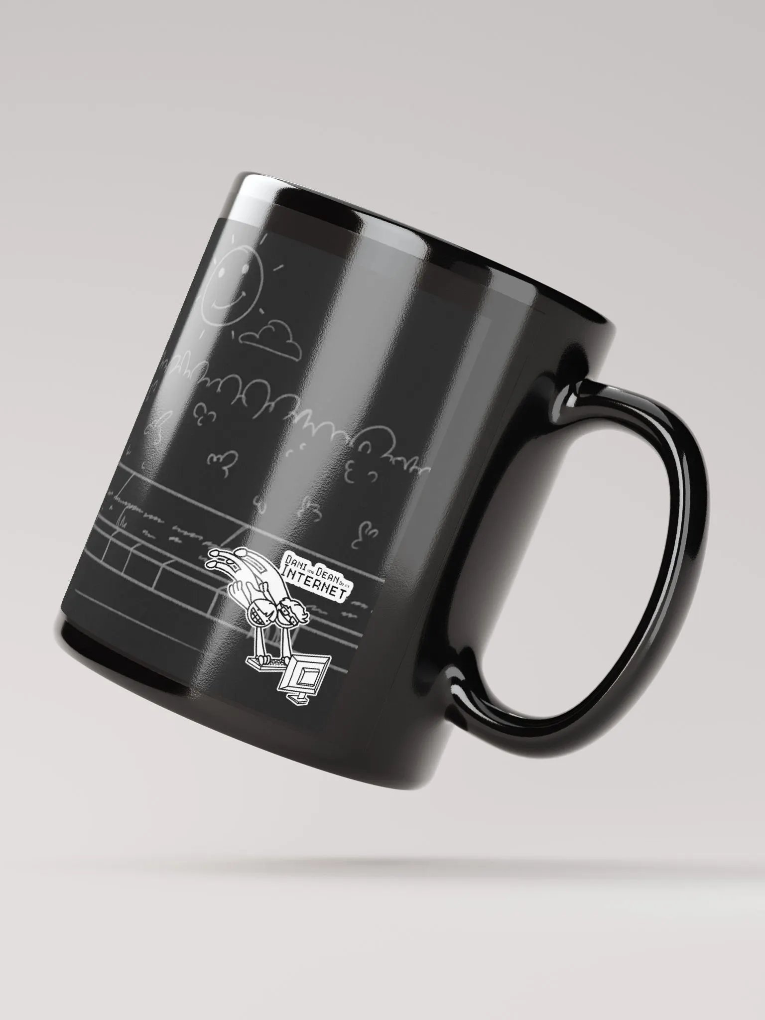 Teenage Dino Basement Angst Black Mug product image (6)