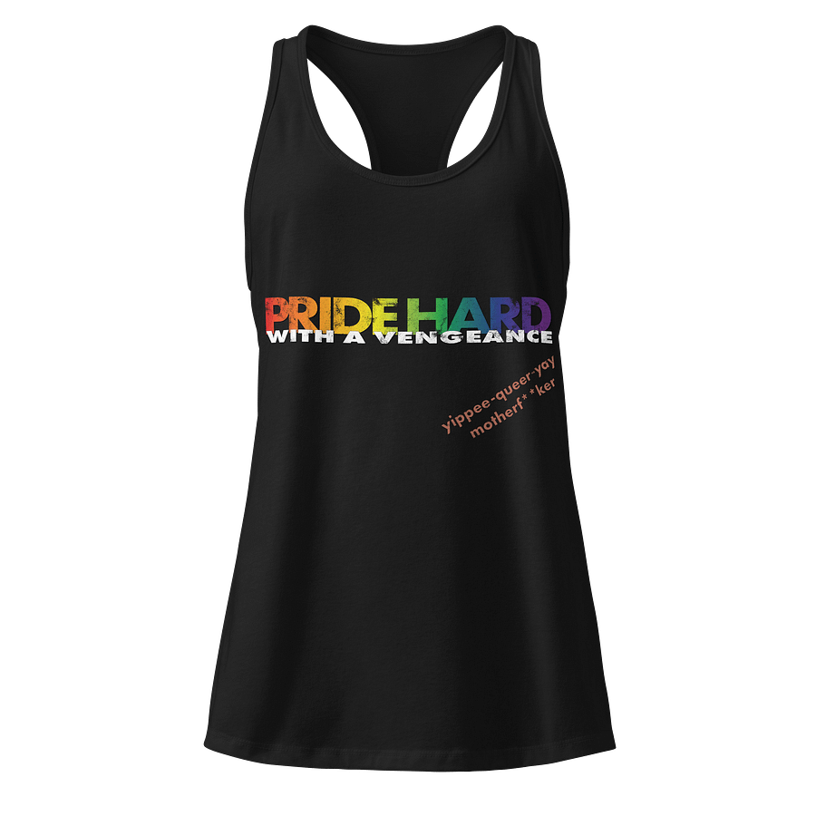 Rainbow "Pride Hard" Racerback Tank product image (1)