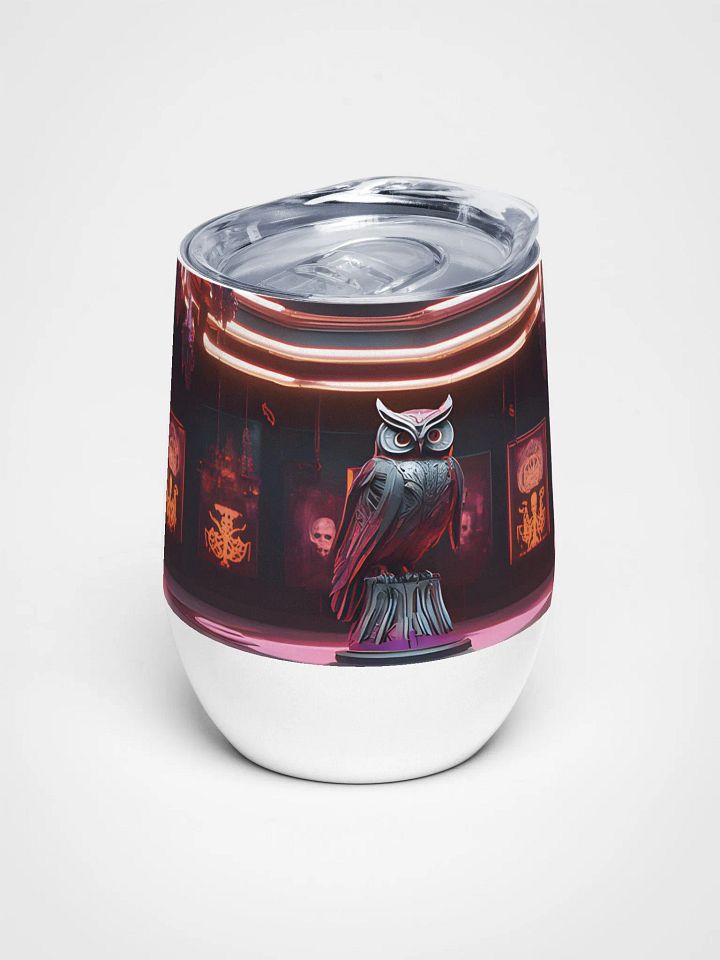 The Neon Owl's Haunted Museum Tumbler 12 Oz – A Spooky Sip Awaits product image (1)