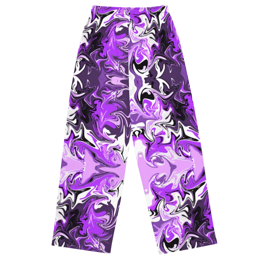 Purple Swirl Unisex Wide Leg Bottoms product image (2)