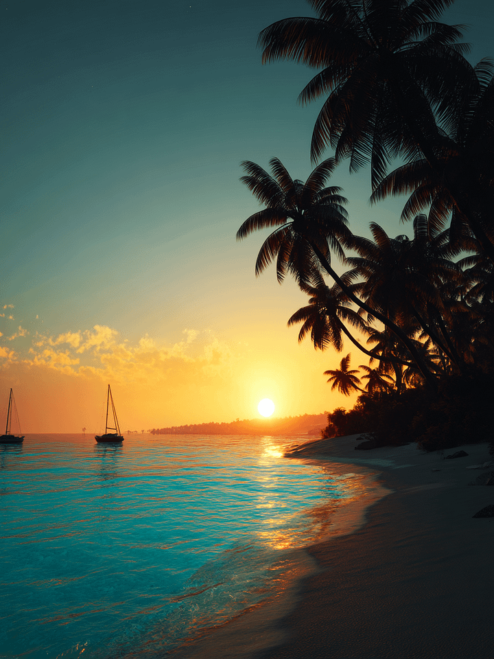 Golden Hour Shores Framed Matte Wall Art Canvas product image (1)