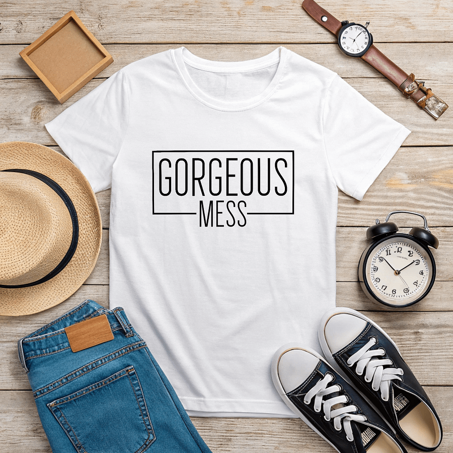 Gorgeous Mess - Women's White T-Shirt product image (2)
