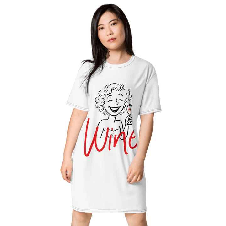 Wine Fusion All-Over T-Shirt Dress product image (1)