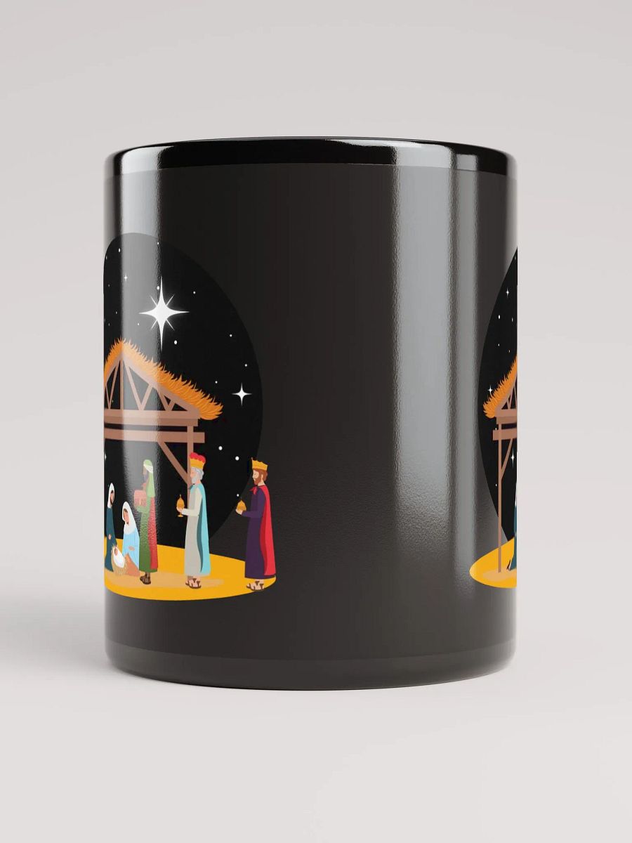 Christmas Holiday Manger Nativity Scene - Black Mug product image (9)