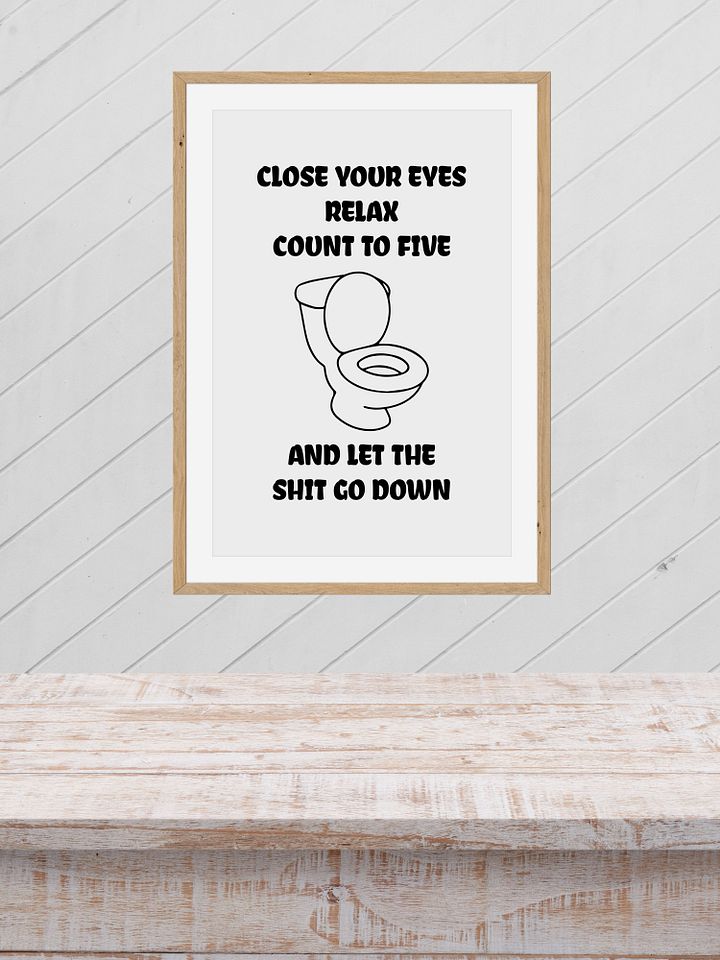 Toilet Humour Sign Bathroom Downloadable Wall Art product image (2)