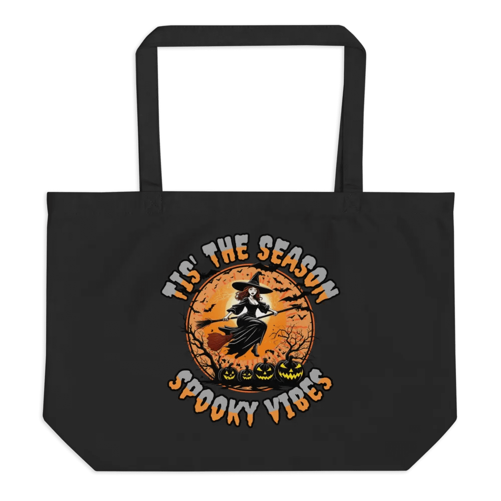 Tis The Season Spooky Vibes Organic Tote Bag product image (1)