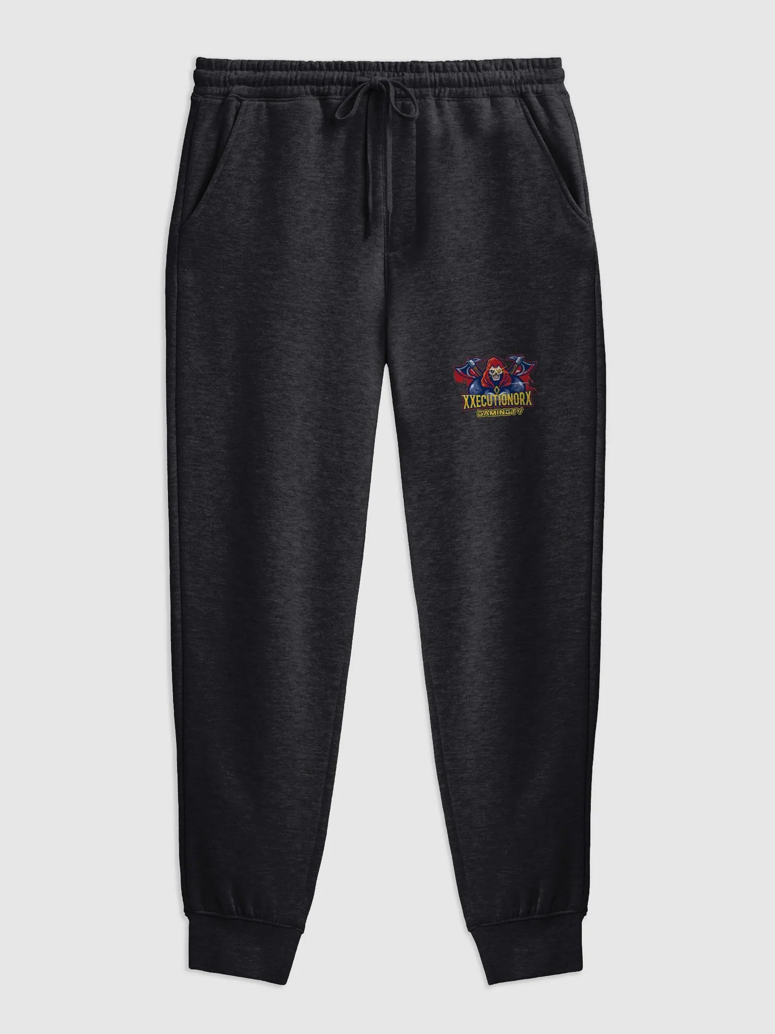 Skull-Emblem Gaming Fleece Joggers product image (4)