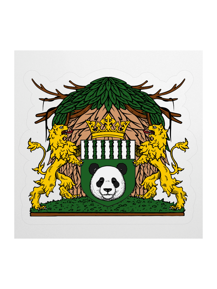 Forest Kingdom Panda Coat of Arms – Kiss Cut Sticker product image (2)